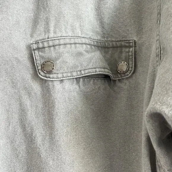 Vintage Rigolletto longline broadcloth oversized snap front duster jacket sz M - Picture 6 of 12